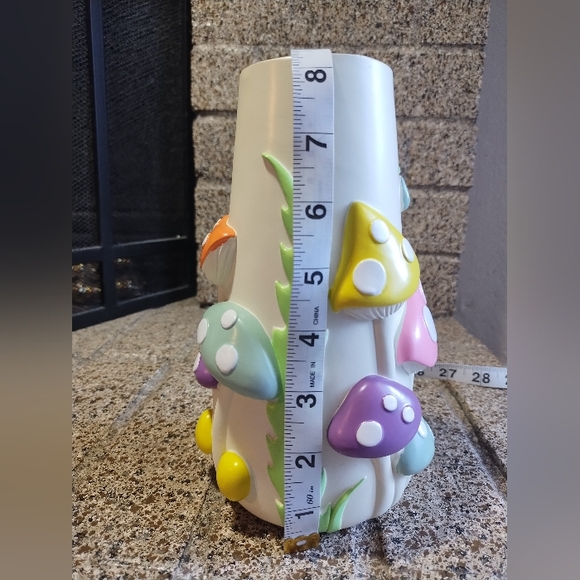Mushroom Vase Ceramic Electric Pastel Boho Colorful - Picture 2 of 16